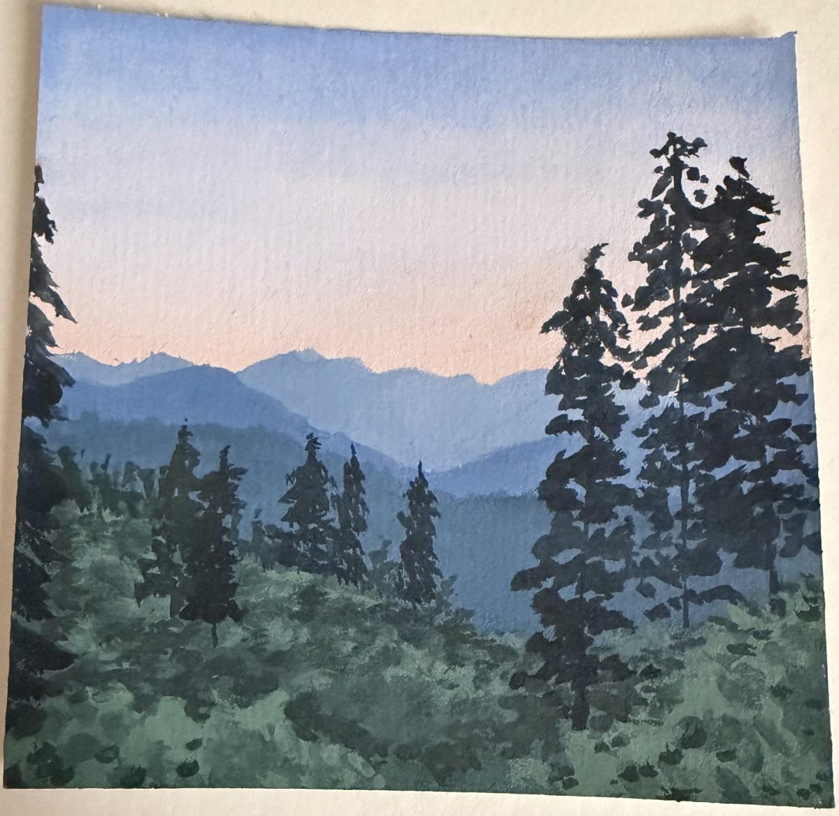Serenity in Mountain Landscape Painting - Katelyn P.